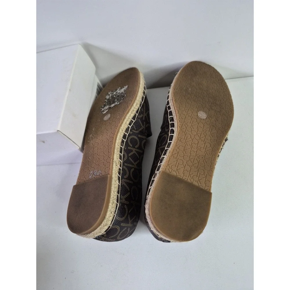 CALVIN KLEIN Women's Vez‎ CK Monogram Espadrilles Size 8.5 M